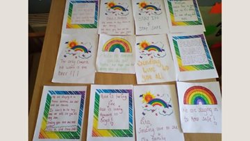 Rainbows from Residents at Hodge Hill care home